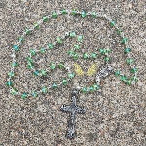 Green Crystal Rosary